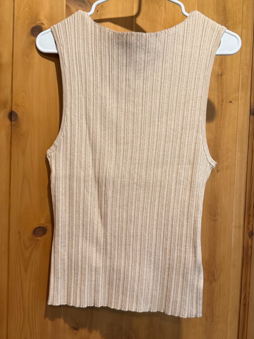 Quince Ribbed Sleeveless Knit Tank - Light Cream